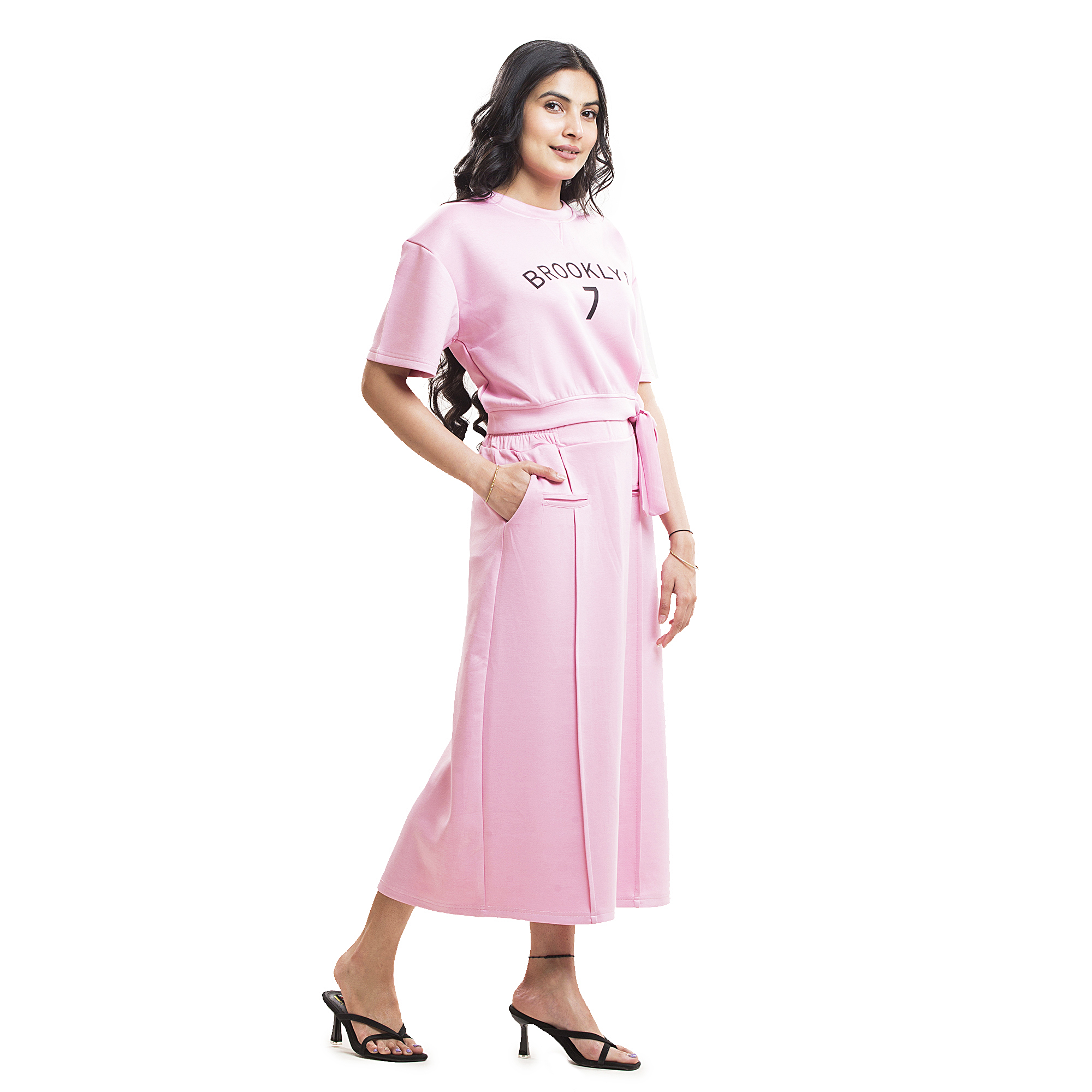 Women Co-Ord Set | Printed Crop Top & Midi Skirt Set for Women | Casual Wear, Lounge Wear & Summer Outfit | Stylish Two Piece Outfit for Girls