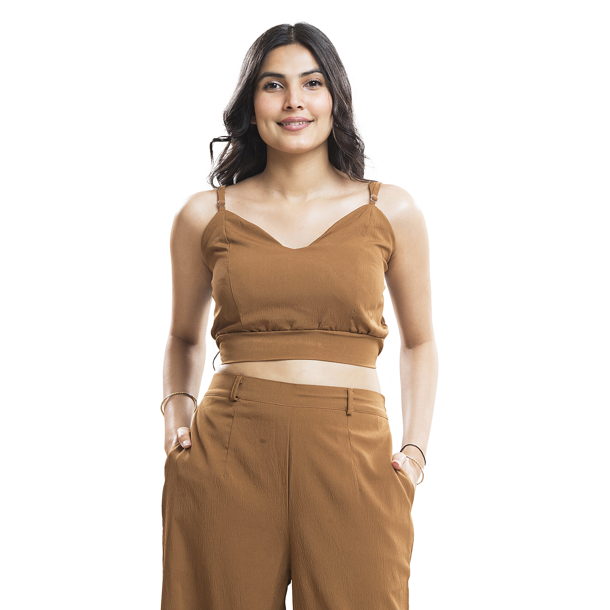 Women Co-Ord Set with Long Vest | Sleeveless Jacket & High Waist Wide Leg Pants Set for Women | Casual, Office Wear & Travel Outfit | Trendy Two Piece Outfit